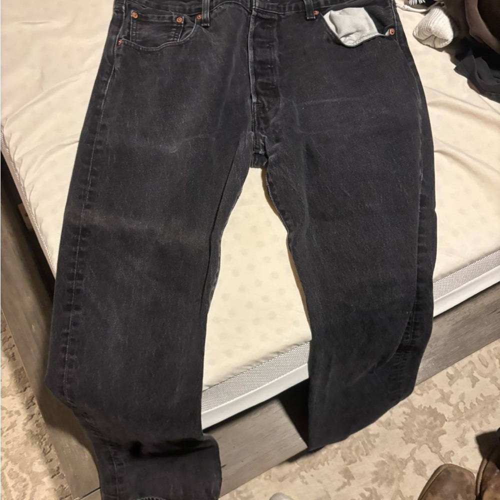 Levi's Dark Gray Straight Jeans